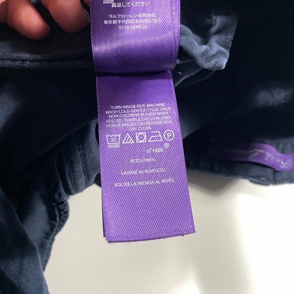 Ralph Lauren Purple Label Classic Slim Fit Stretch Chino Pants Navy mens 32x27.5 - Picture 9 of 12